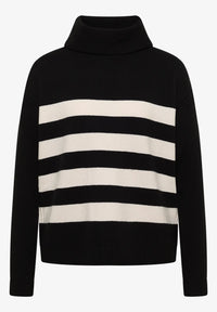 CECIL 303395 Gemütlicher Rollkragenpullover mit Streifen