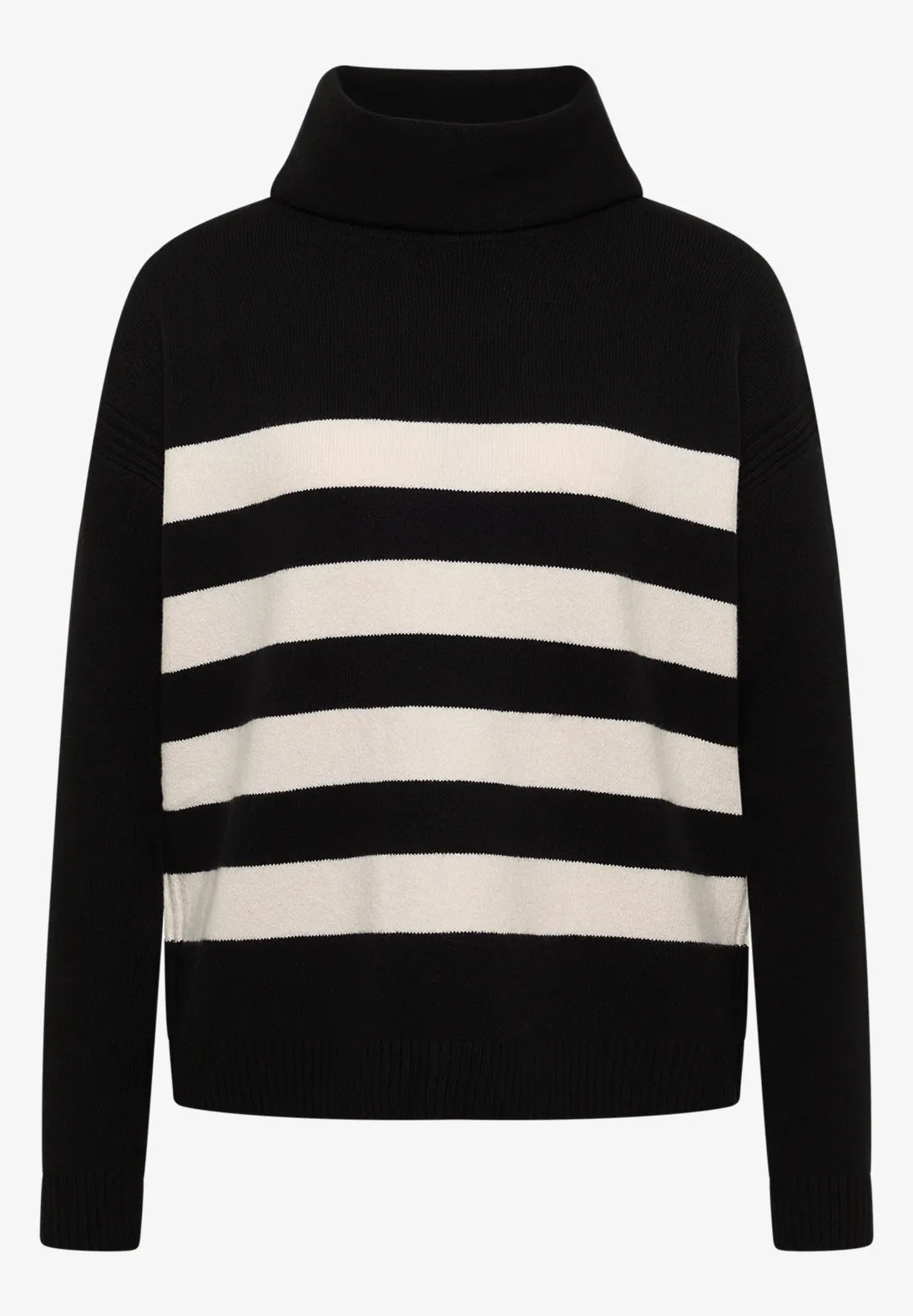 CECIL 303395 Gemütlicher Rollkragenpullover mit Streifen