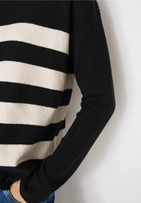 CECIL 303395 Gemütlicher Rollkragenpullover mit Streifen