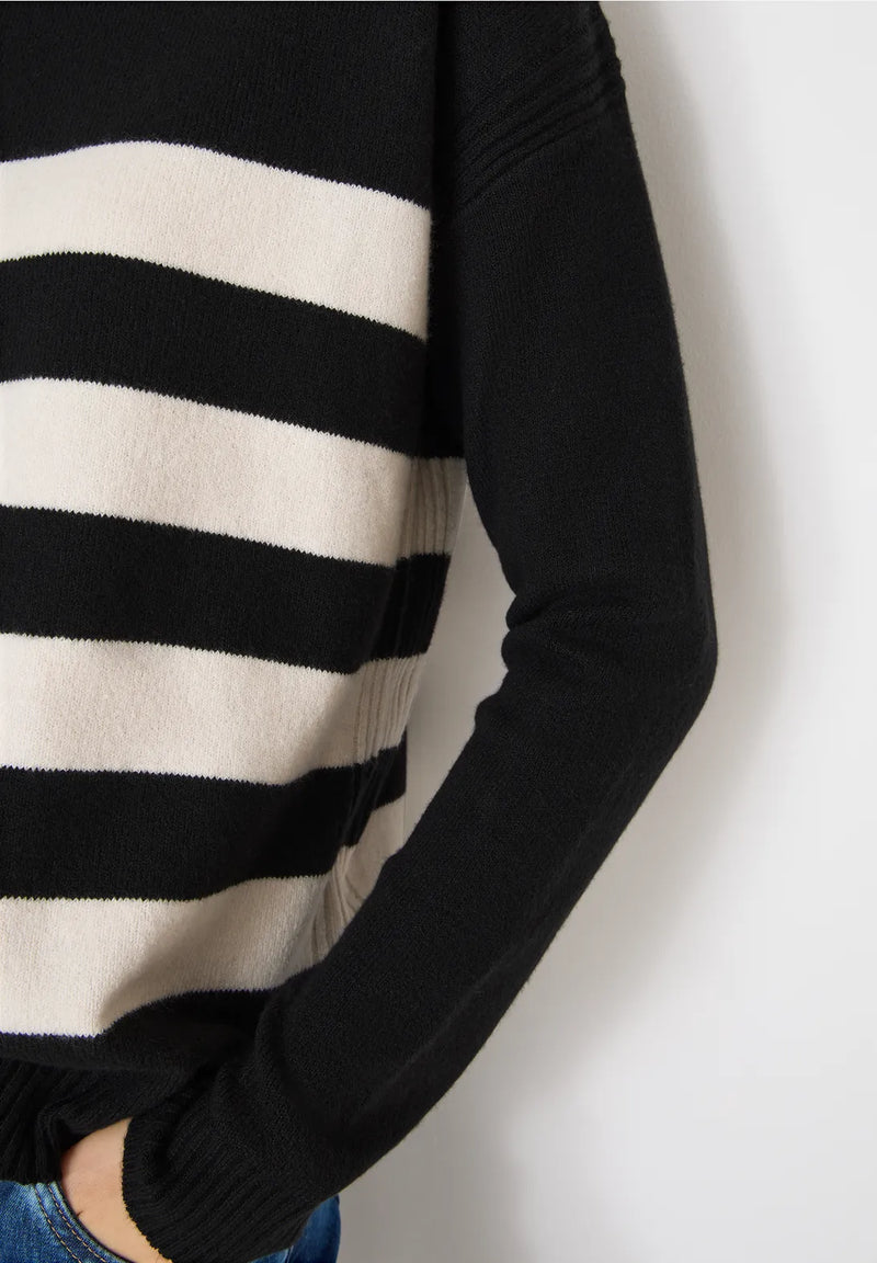 CECIL 303395 Gemütlicher Rollkragenpullover mit Streifen