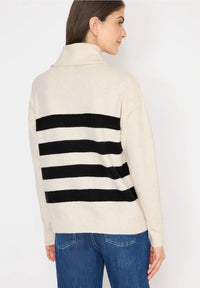 CECIL 303395 Gemütlicher Rollkragenpullover mit Streifen