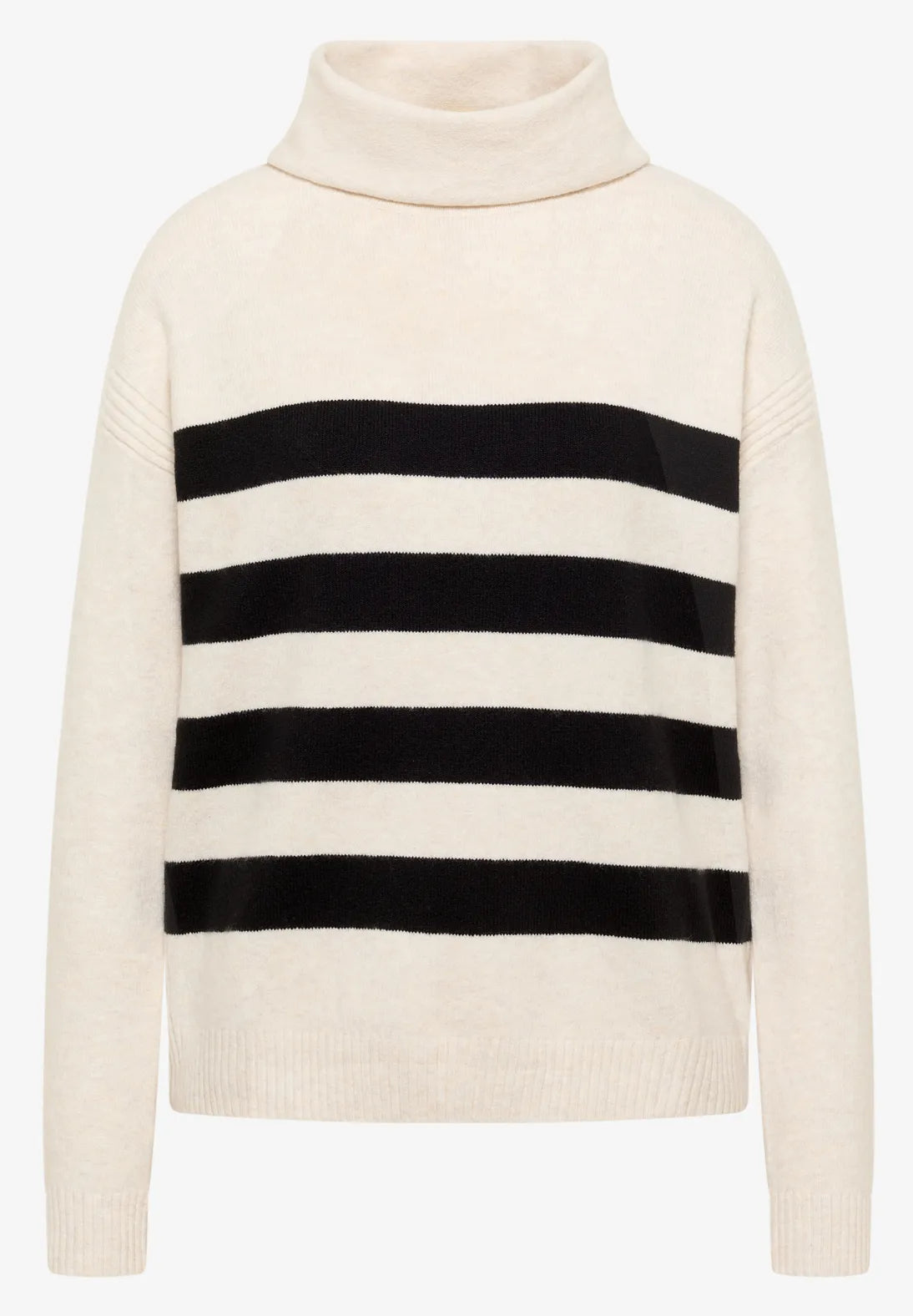 CECIL 303395 Gemütlicher Rollkragenpullover mit Streifen