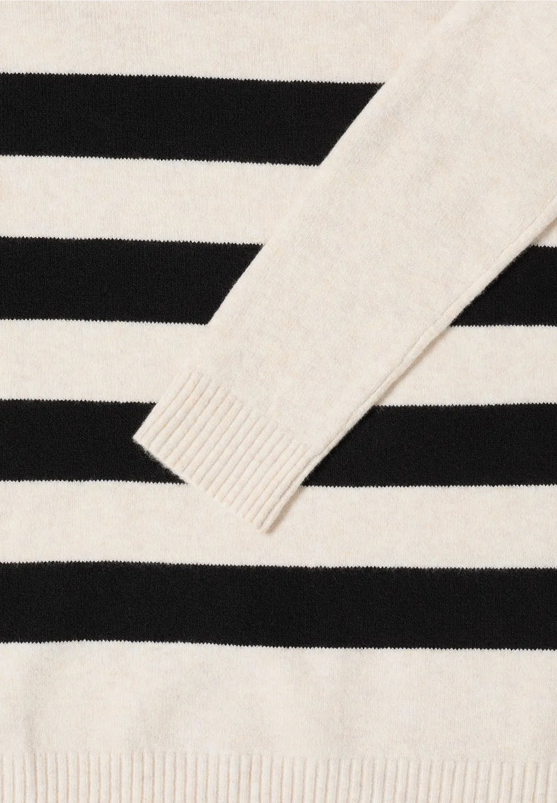 CECIL 303395 Gemütlicher Rollkragenpullover mit Streifen