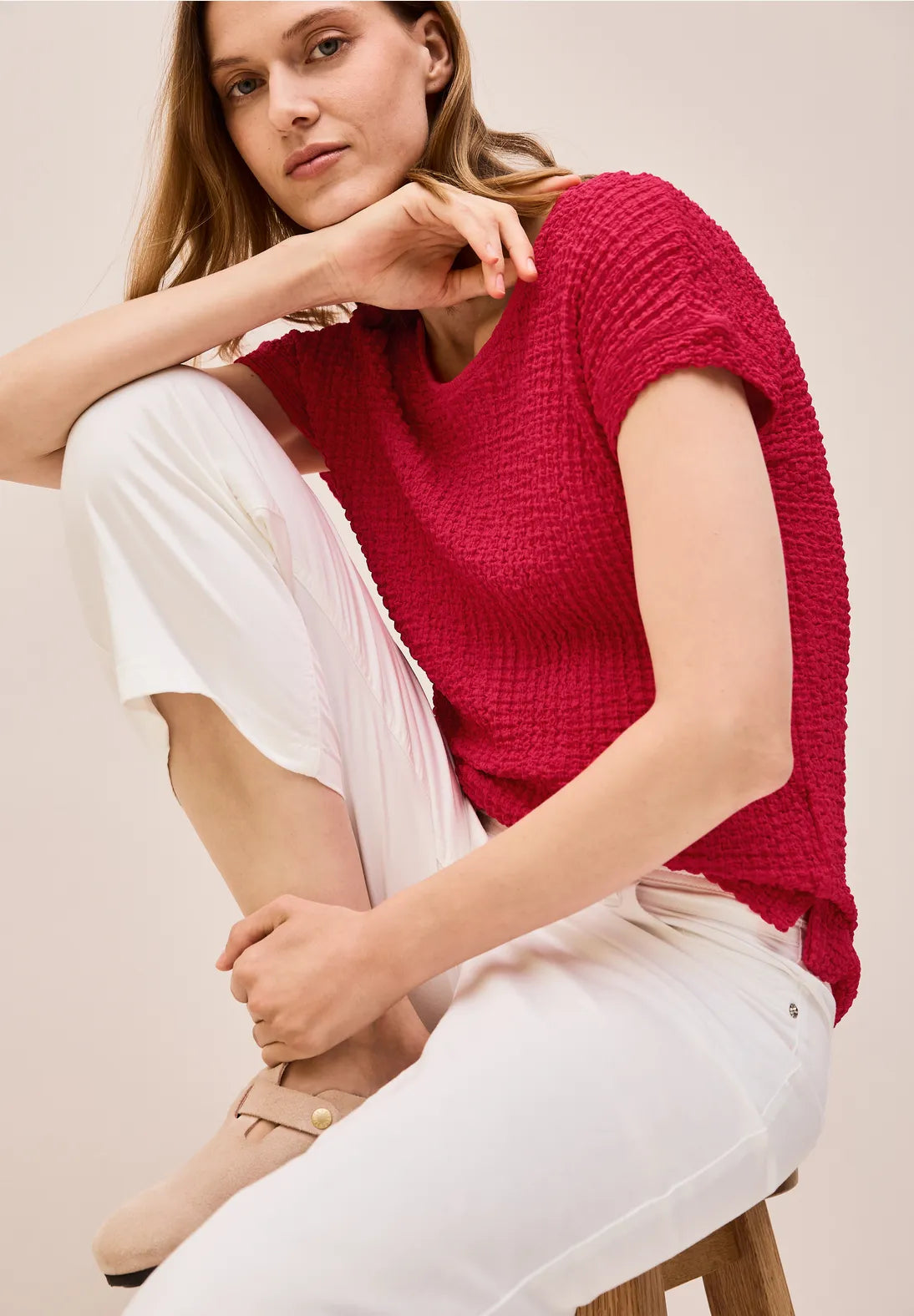 CECIL 323519 Crinkle Structure T-Shirt