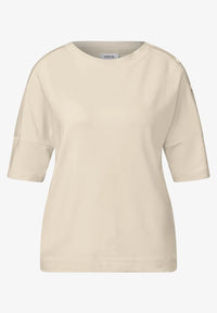 CECIL 323717 Solid T-Shirt With Buttons