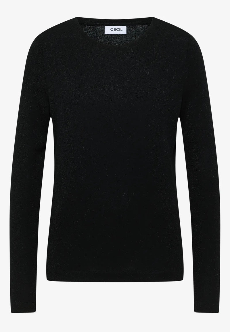 CECIL 323816 Glitter Jersey Top