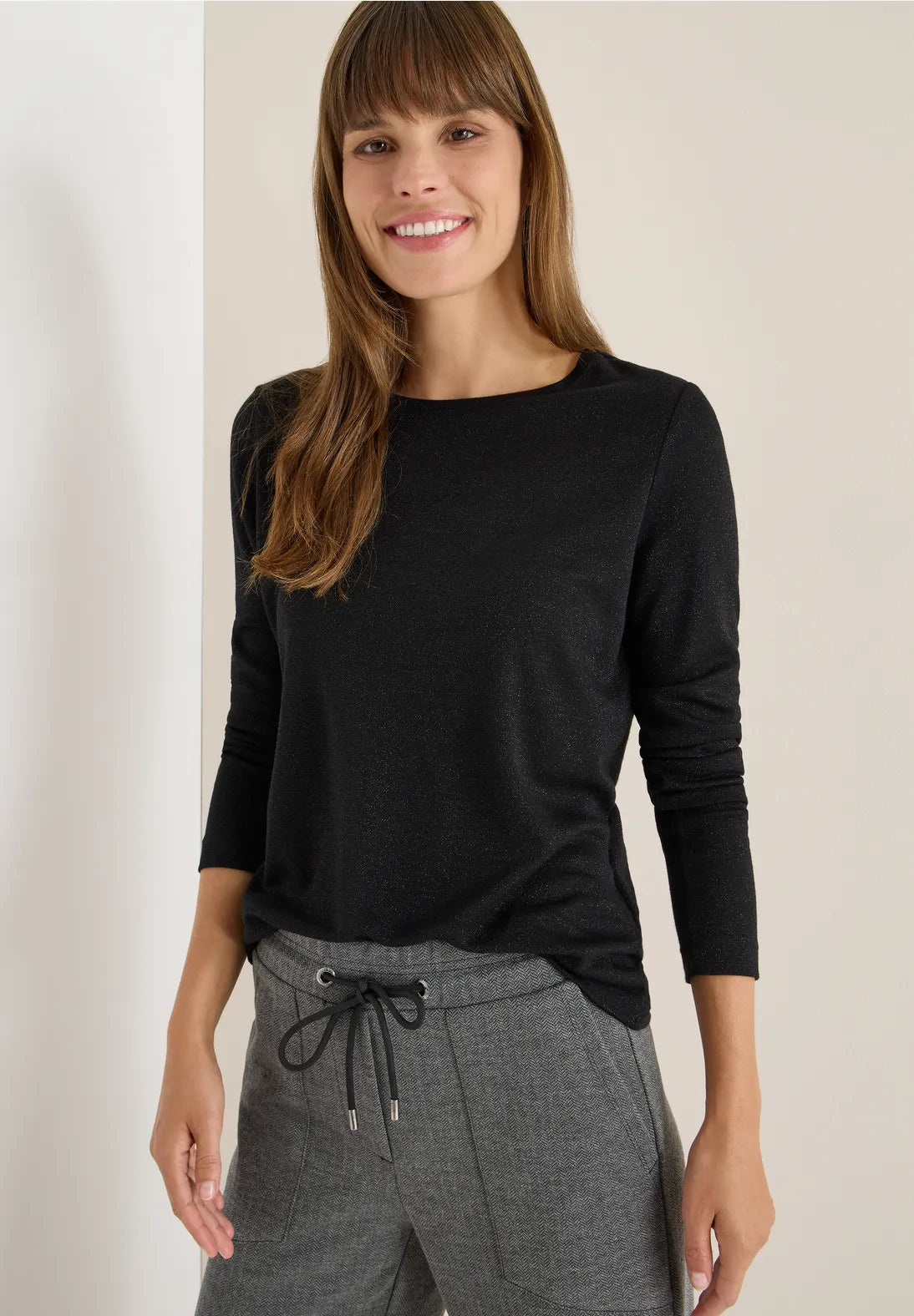 CECIL 323816 Glitter Jersey Top