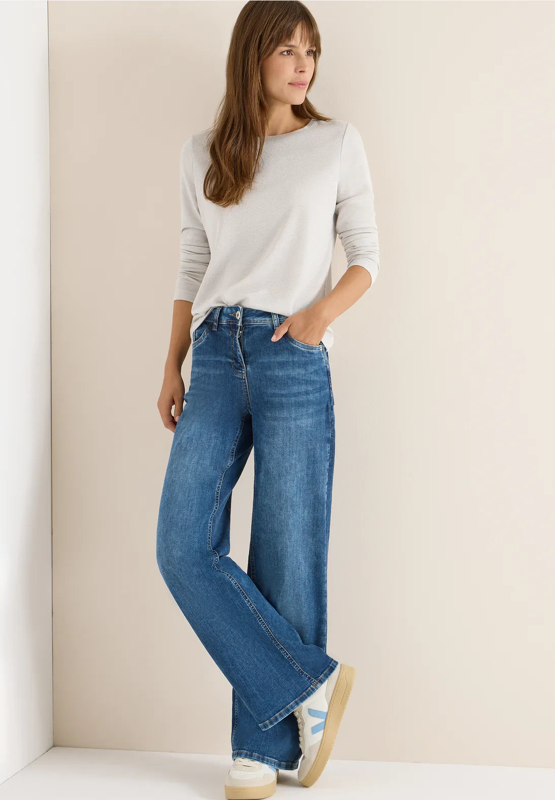 CECIL 323816 Glitter Jersey Top