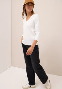 CECIL 323865 Essential T-Shirt mit V-Ausschnitt