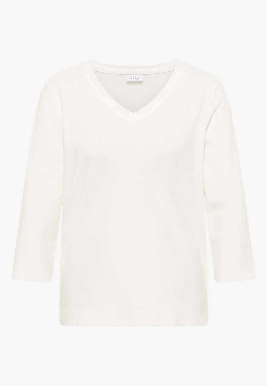 CECIL 323865 Essential T-Shirt mit V-Ausschnitt