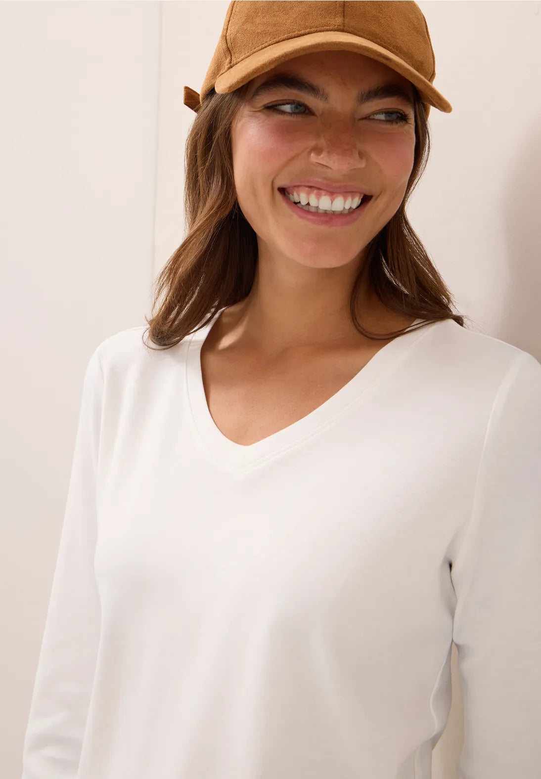 CECIL 323865 Essential T-Shirt mit V-Ausschnitt