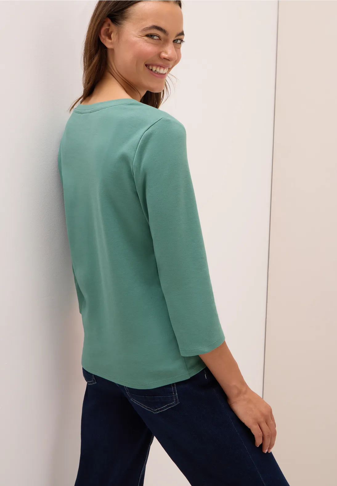 CECIL 323865 Essential T-Shirt mit V-Ausschnitt