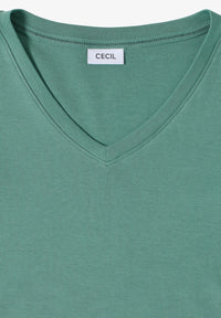 CECIL 323865 Essential T-Shirt mit V-Ausschnitt