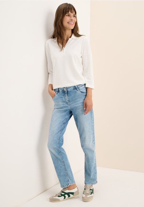 CECIL 323868 Solid Polo With Buttons