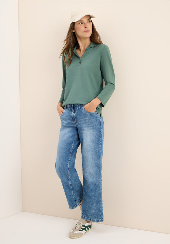 CECIL 323868 Solid Polo With Buttons