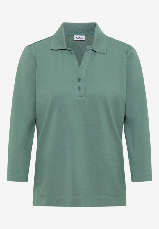 CECIL 323868 Solid Polo With Buttons