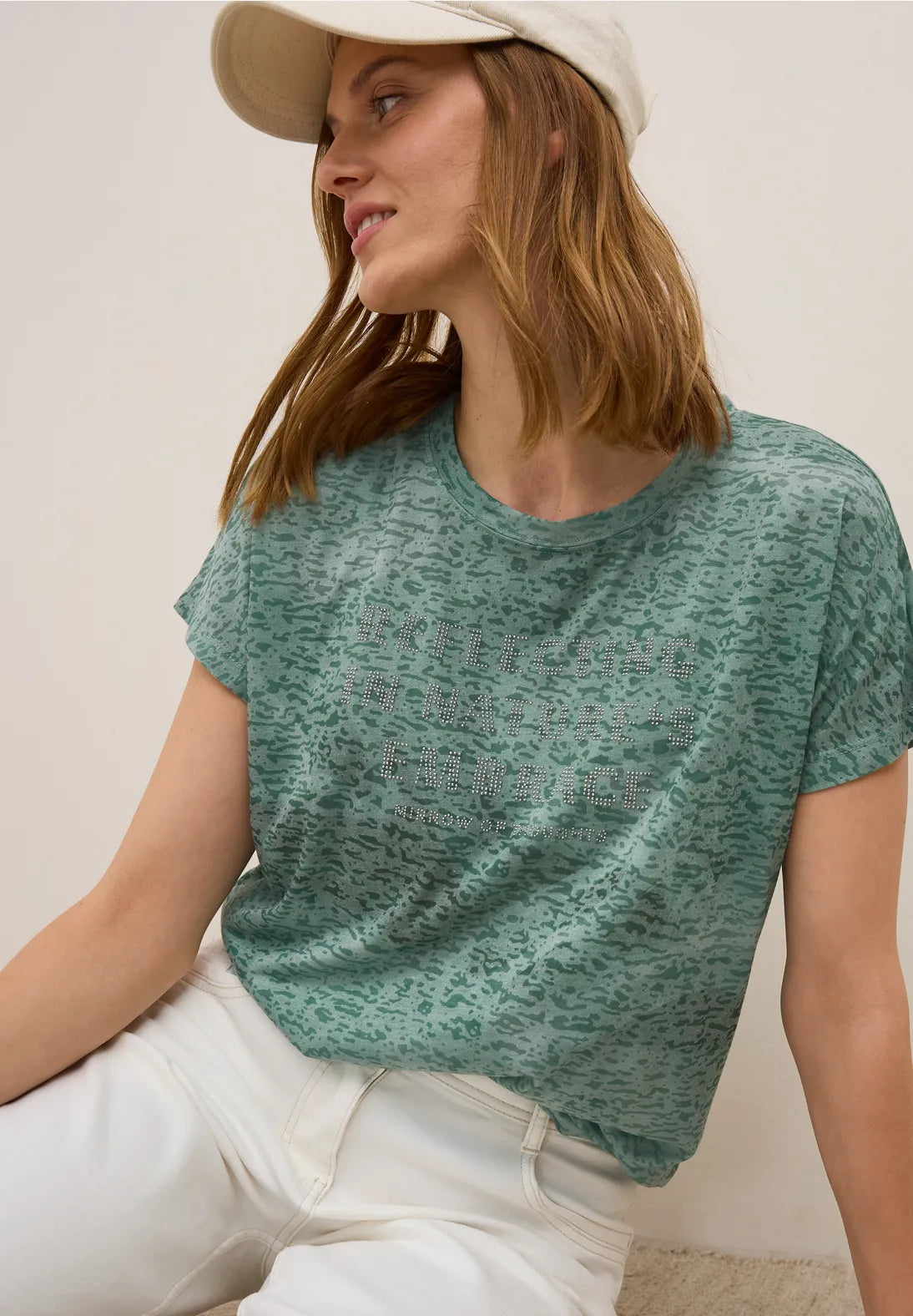 CECIL 323884 Fusion Burn Out Fp T-Shirt