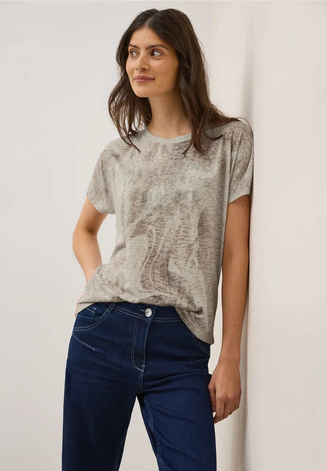 CECIL 323884 Fusion Burn Out Fp T-Shirt