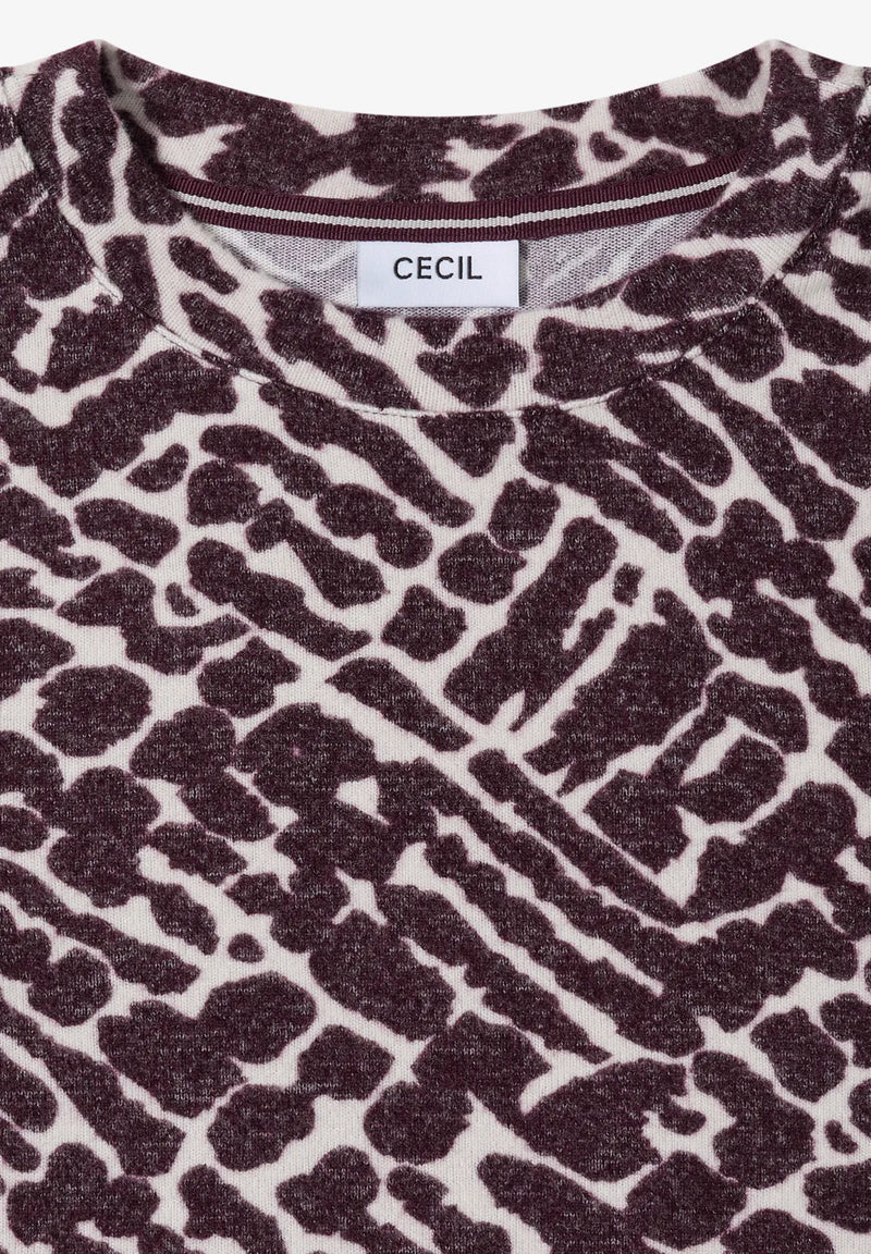 CECIL 324148 Cosy Melange Aop T-Shirt