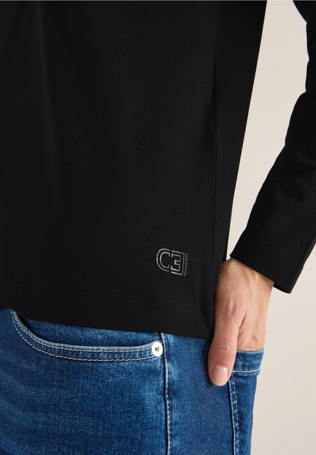 CECIL 324253 Basic Shirt With Gathering