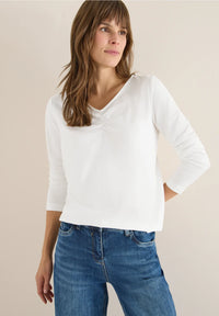 CECIL 324253 Basic Shirt With Gathering