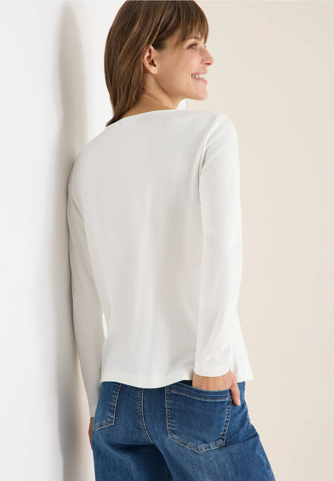 CECIL 324253 Basic Shirt With Gathering