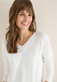 CECIL 324253 Basic Shirt With Gathering