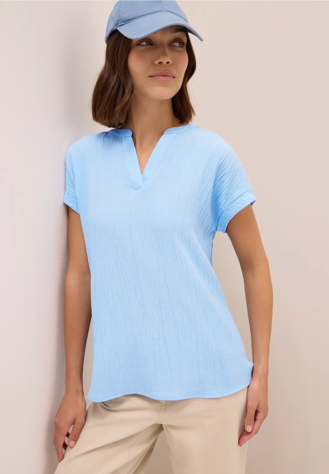 CECIL 345990 Solid Structure Blouse