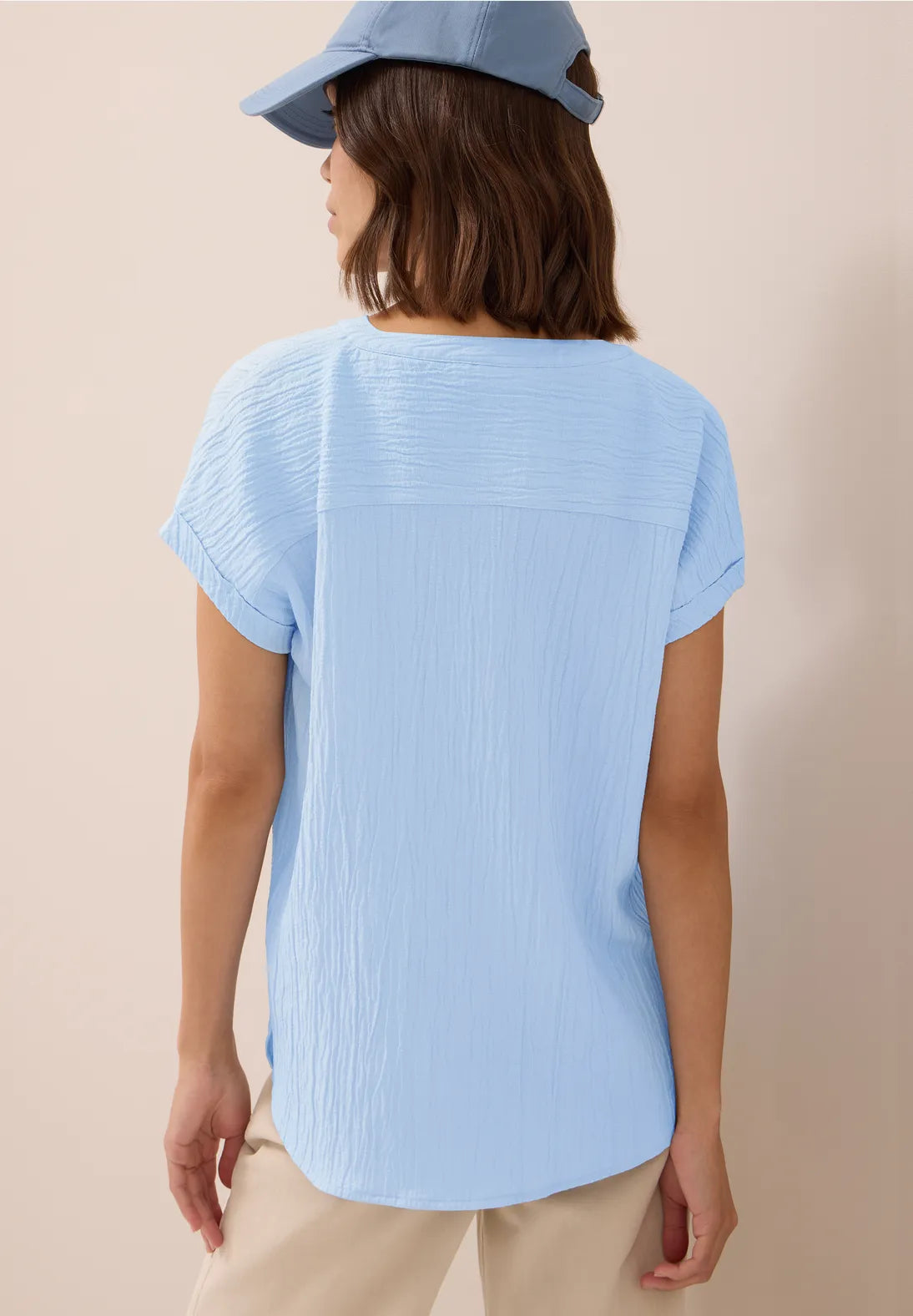 CECIL 345990 Solid Structure Blouse