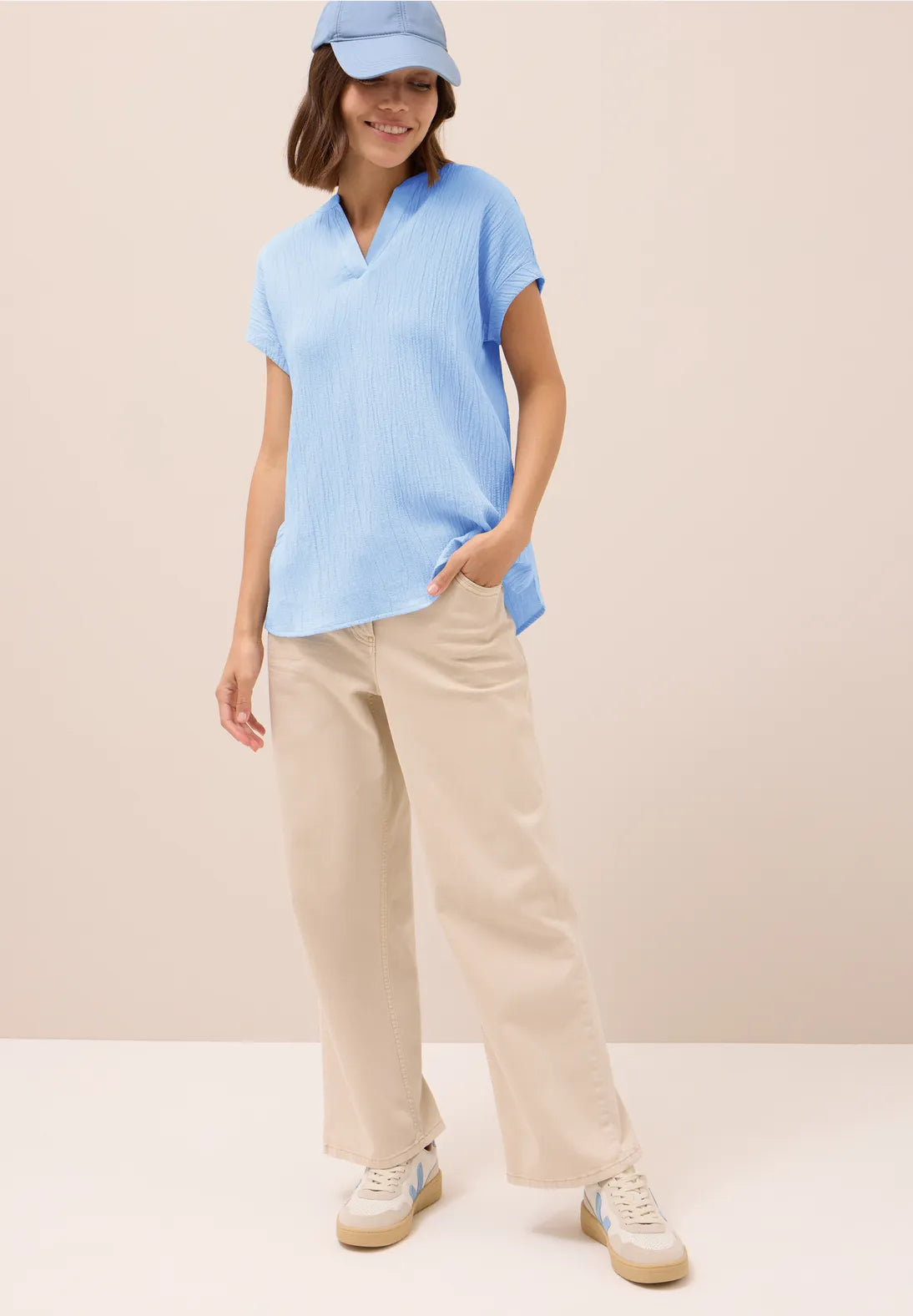 CECIL 345990 Solid Structure Blouse
