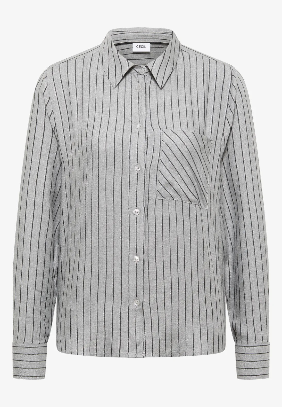 CECIL 346151 Flanell Lurex Stripe Blouse