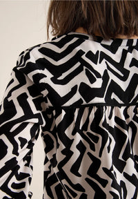 CECIL 346152 2 Tone Printed Blouse
