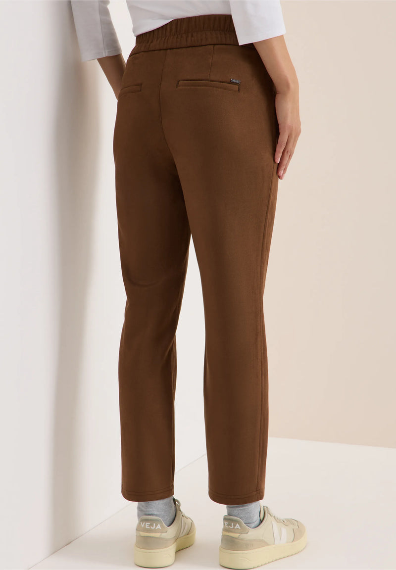 CECIL 380042 Tracey Suede Look Trouser