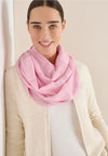 CECIL 572933 Solid Woven Self Stripe Loop Scarf
