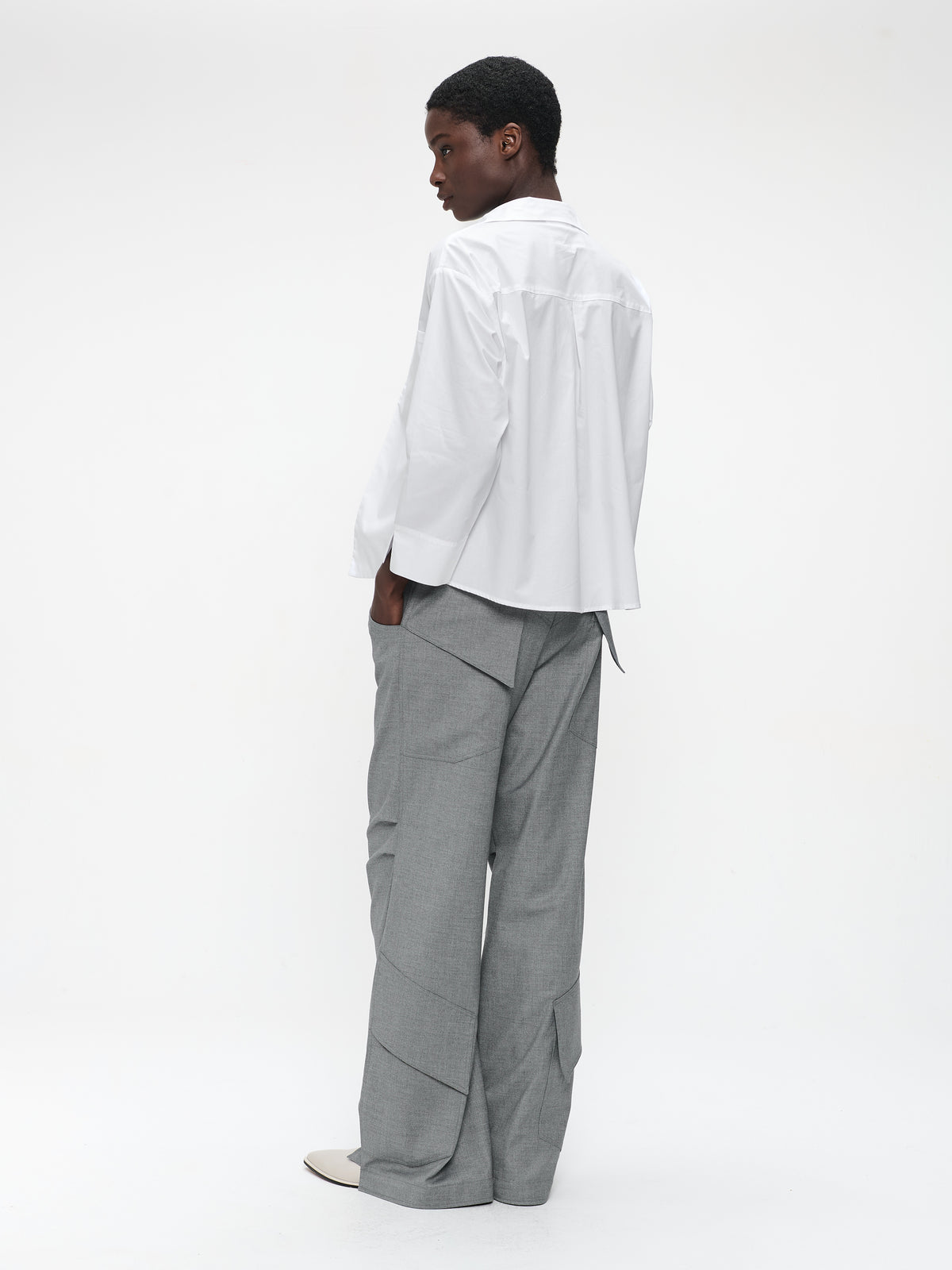 Jane Lushka BDC S257Limone Limone studio poplin blouse