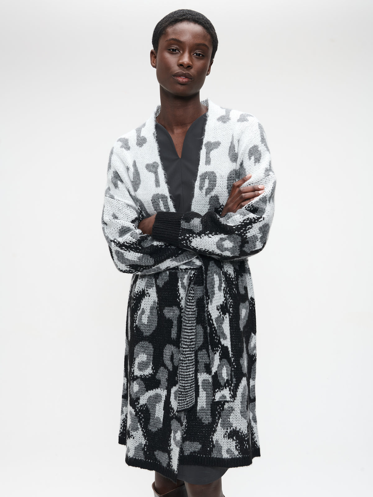 Jane Lushka BDC 1138 Animal Print Cardigan 1138