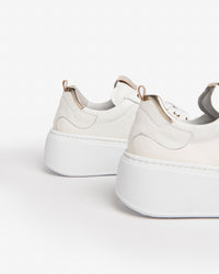 306541D WHITE NeroGiardini side zip sneaker