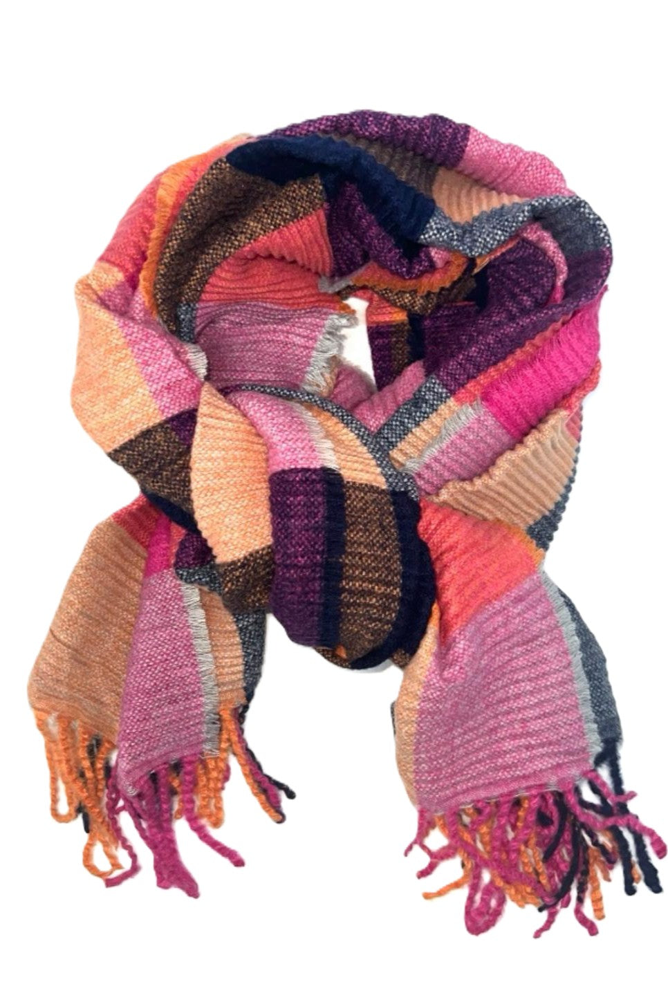 BEST OF IRISH GS25106 Crinkle Check Scarf & Pom Pom Hat Giftset