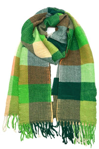 BEST OF IRISH GS25106 Crinkle Check Scarf & Pom Pom Hat Giftset