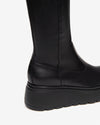 NeroGiardini I514902D Leather and Technical Fabric Platform Boots