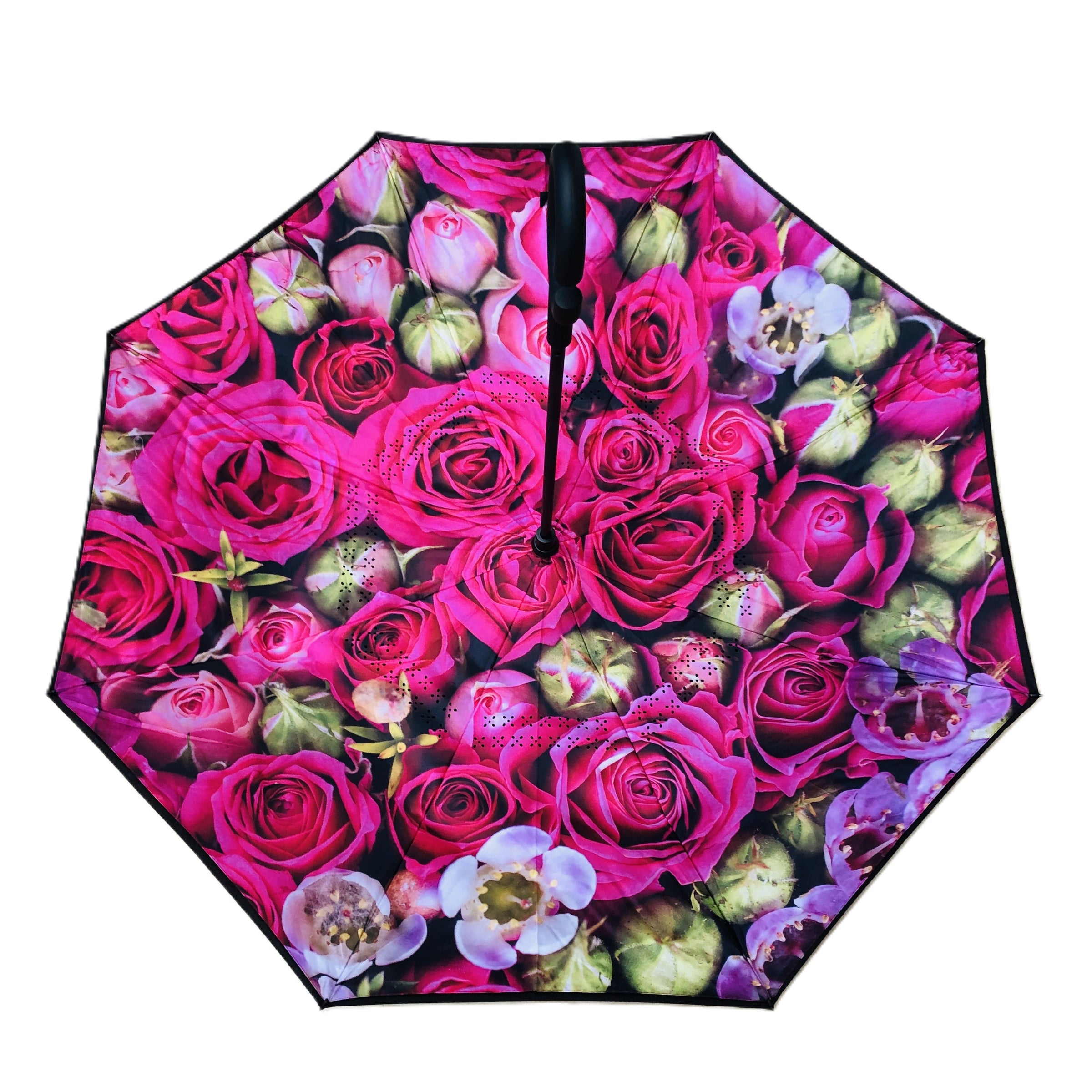 PP09 ROSES Classic Reverse Opening Umbrella