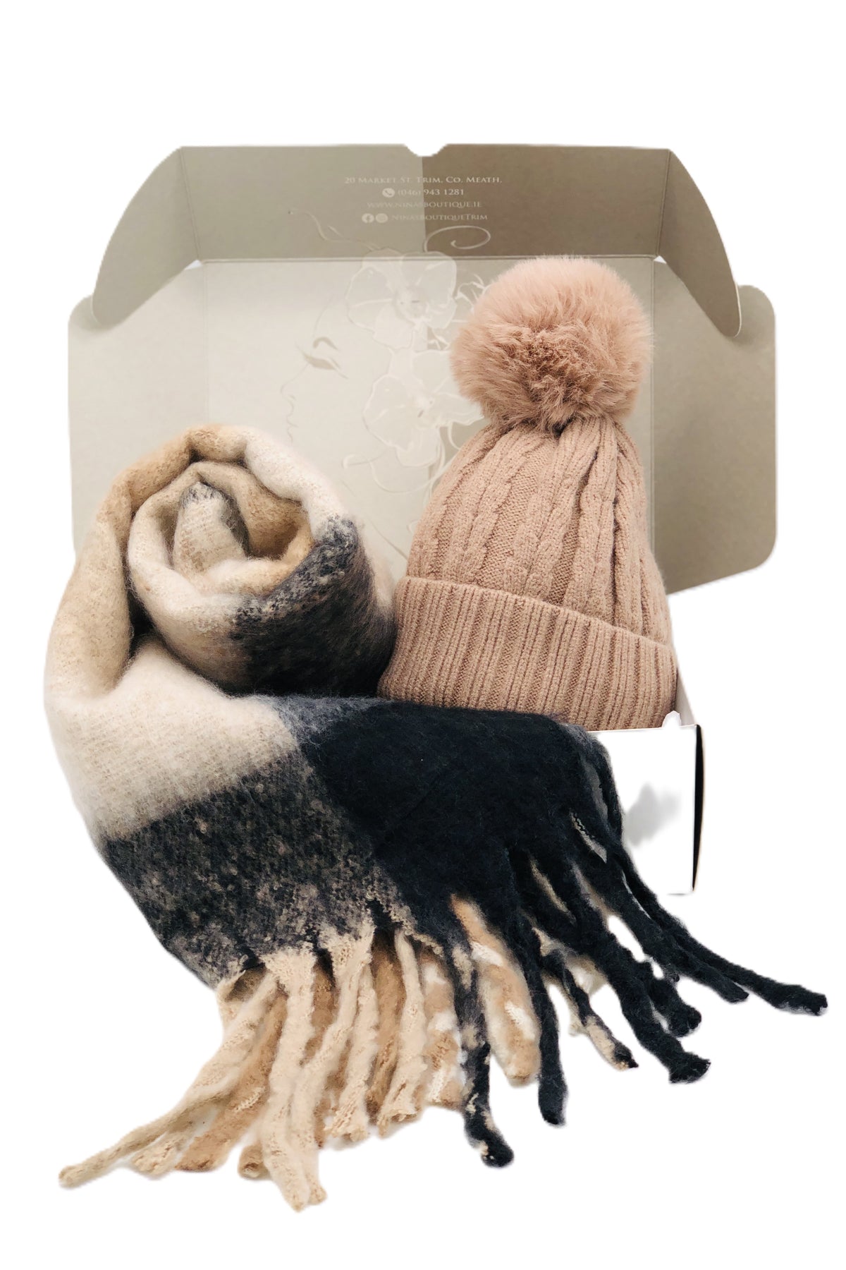 BEST OF IRISH GS25101 Rasta Scarf & Pom Pom Hat Gift Set