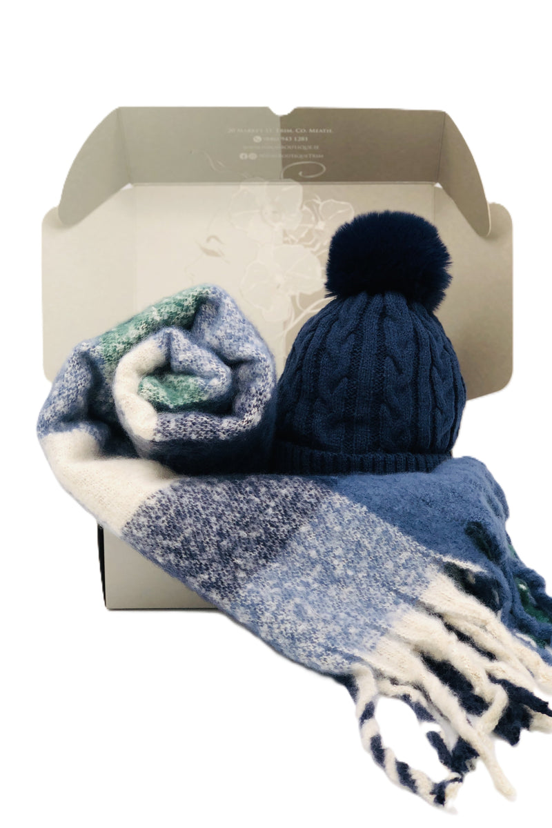 BEST OF IRISH GS25101 Rasta Scarf & Pom Pom Hat Gift Set