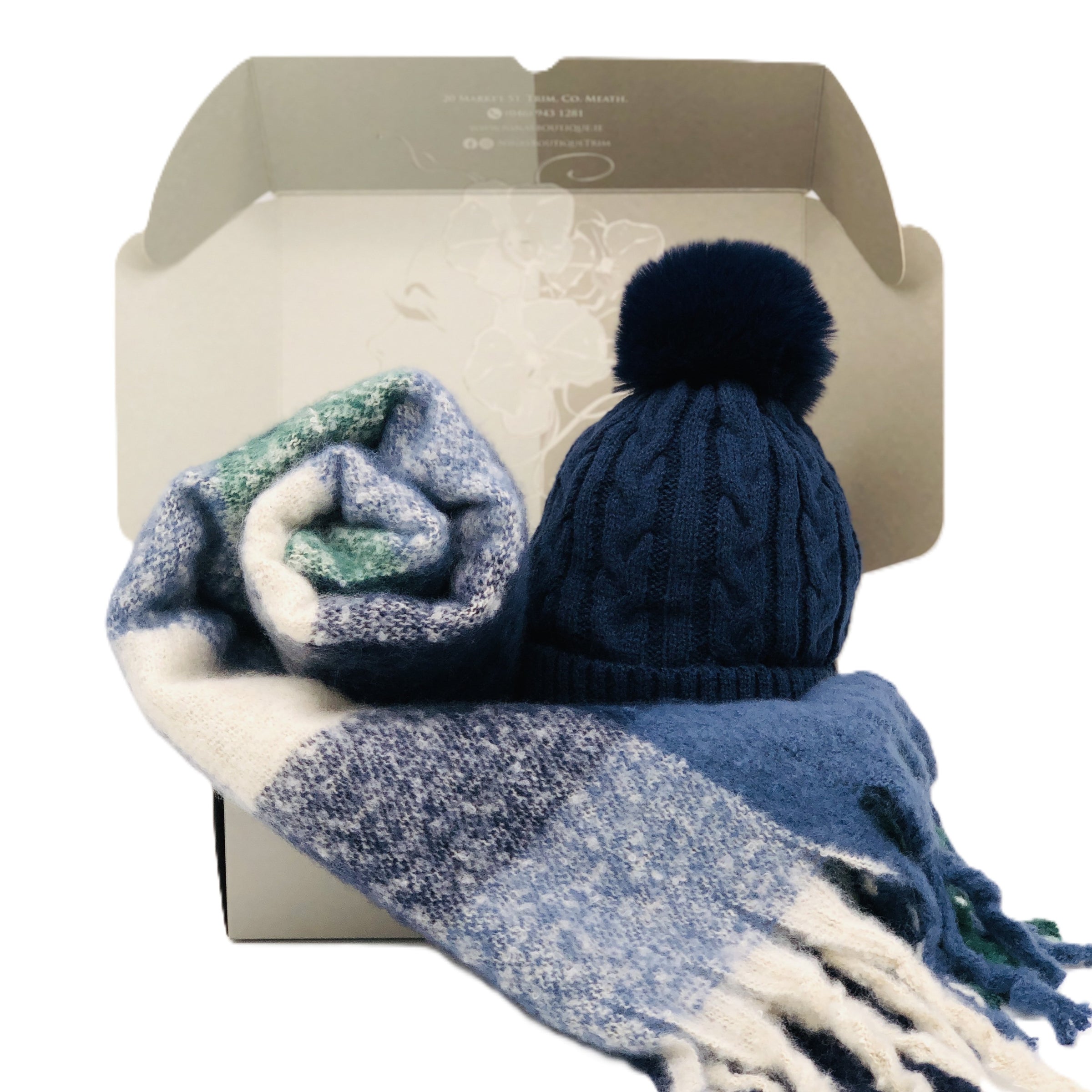 BEST OF IRISH GS25101 Rasta Scarf & Pom Pom Hat Gift Set