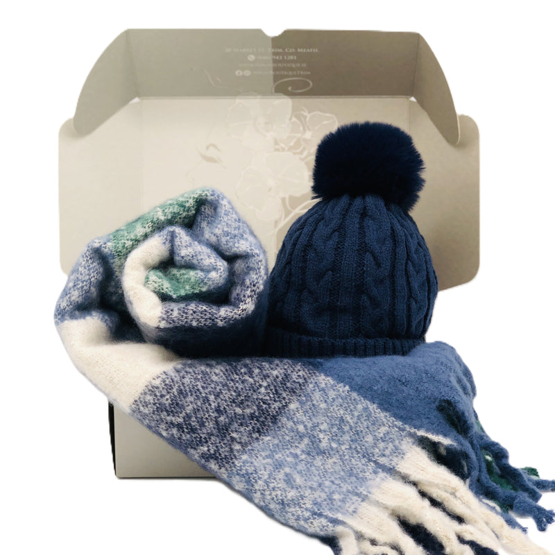 BEST OF IRISH GS25101 Rasta Scarf & Pom Pom Hat Gift Set