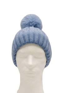 BEST OF IRISH GS25106 Crinkle Check Scarf & Pom Pom Hat Giftset