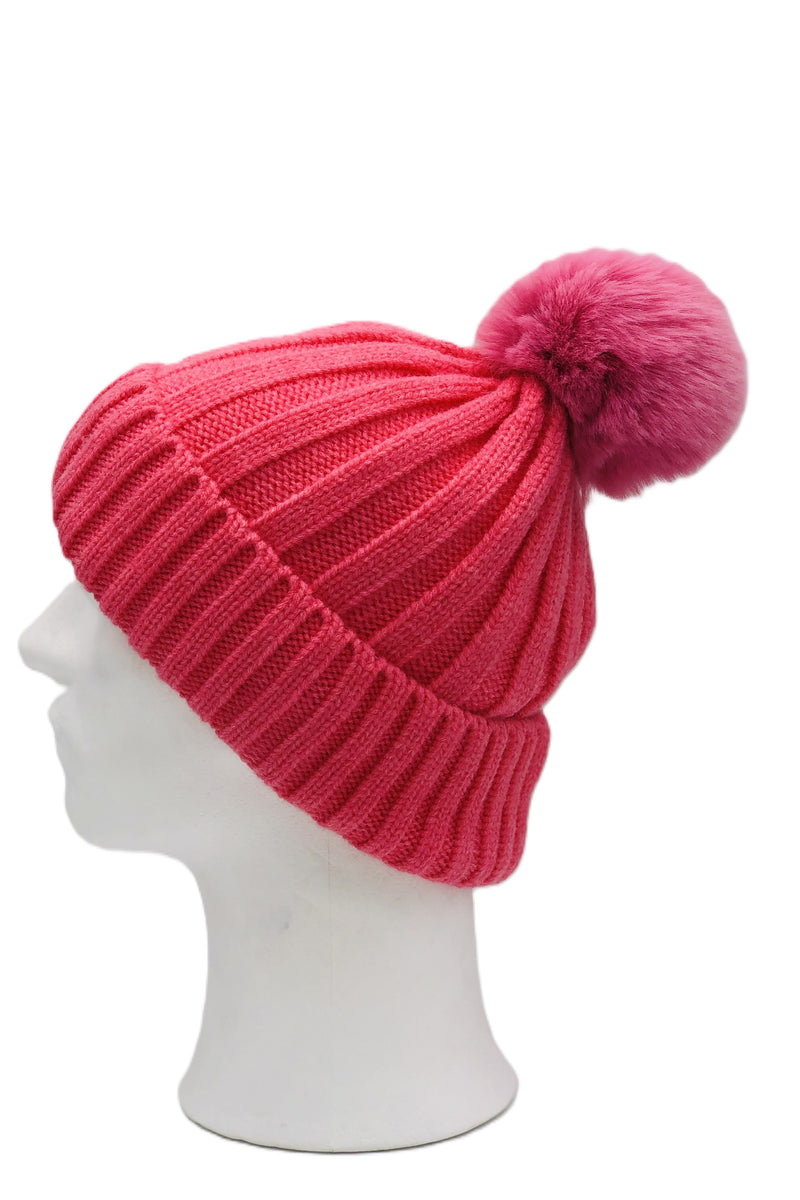 BEST OF IRISH GS25106 Crinkle Check Scarf & Pom Pom Hat Giftset