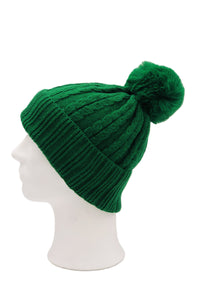 BEST OF IRISH GS25106 Crinkle Check Scarf & Pom Pom Hat Giftset