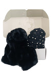 BEST OF IRISH GS25103 Bejewelled Beanie Hat & Faux Fur Scarf Gift Set
