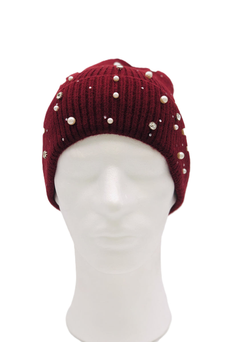 BEST OF IRISH GS25103 Bejewelled Beanie Hat & Faux Fur Scarf Gift Set